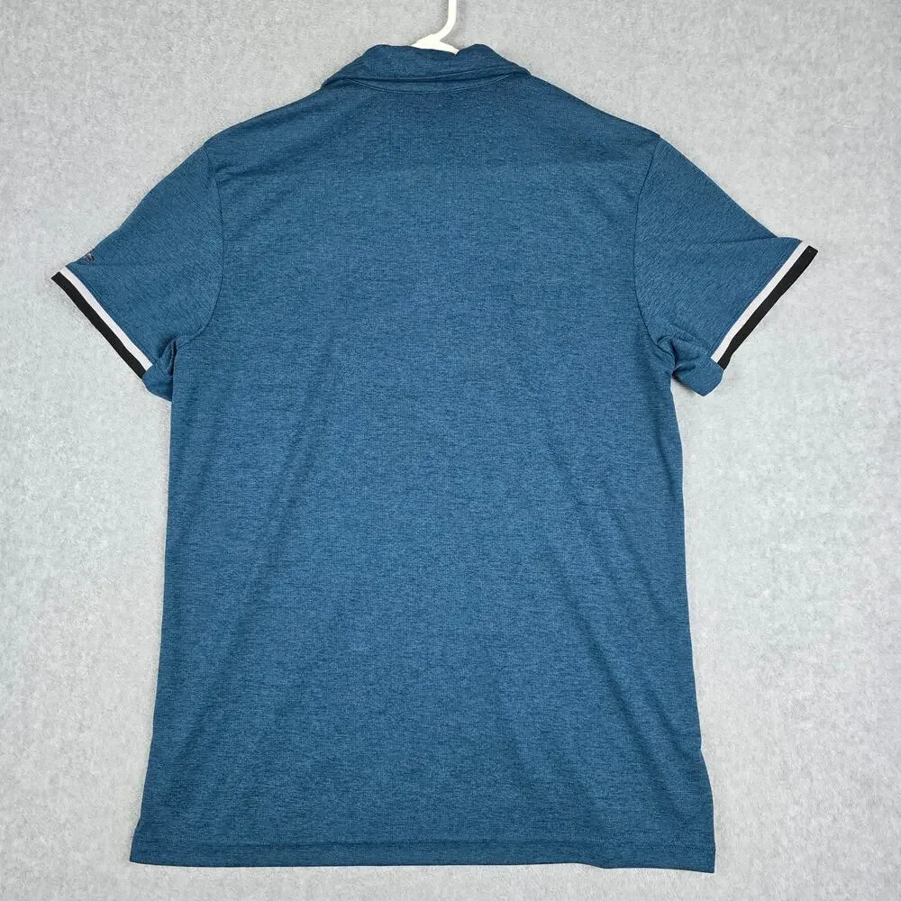 Adidas Mens Medium Teal Climachill Short Sleeve Polo Shirt